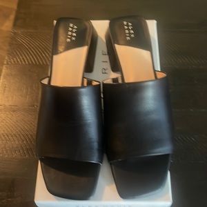 Alex Marie Prianna Leather Block Heel Sandals, Size 10